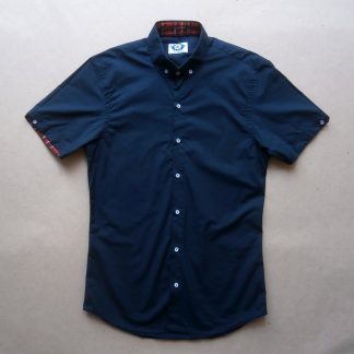 XS/S . Madcap . tmavě modrá košile s bílými knoflíčky