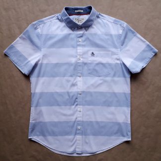 M . Original Penguin . modro-bílá pruhovaná košile