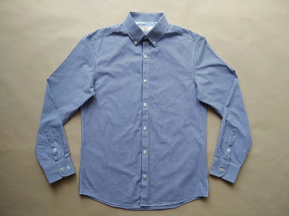 S . Original Penguin . modro-bílá kostkovaná gingham košile