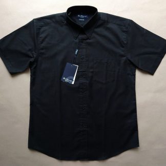 M/L . Ben Shermen . černá košile s krátkým rukávem