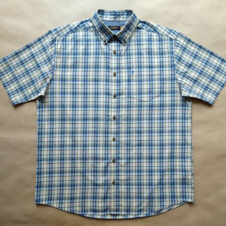 L/XL . Farah . modro-krémová kostkovaná košile