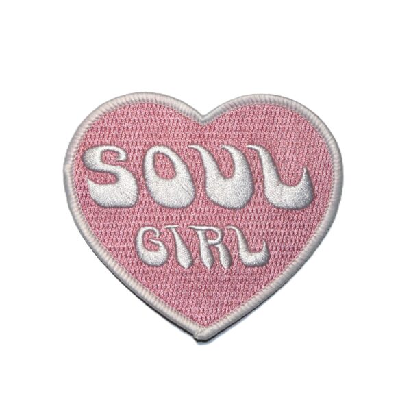 Nášivka Soul Girl . růžové srdce