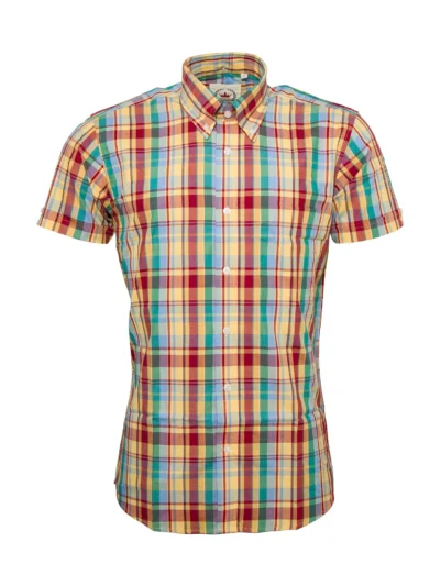 Relco London . barevná kostkovaná košile